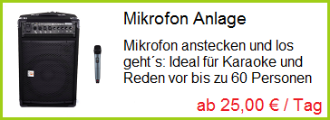 Mikrofon Anlage ausleihen in Rosenheim und Bad Endorf